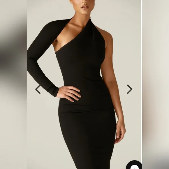 NWT Alieva Dasha Modern midi dress in black size xl - Picture 2 of 16